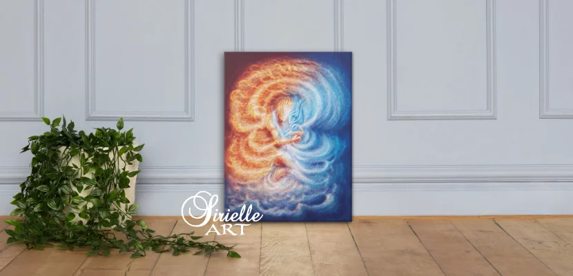 Fire and Ice canvas print at Fourthwall